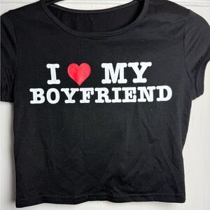 'I Love My Boyfriend' Crop Top